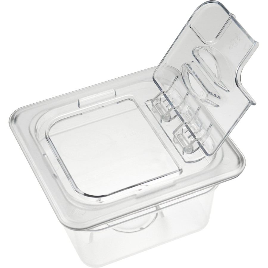 Kantinelåg med flip-lås Polycarbonat GN1/6 | Adexa P816LF