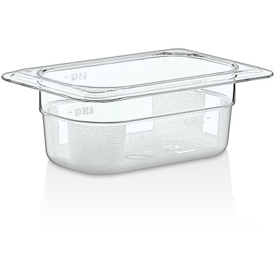 GN-kantin Polycarbonat GN1/9 Dybde 65mm Transparent | Adexa P8192