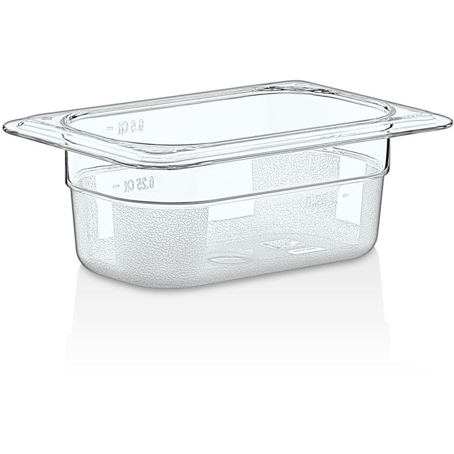 GN-kantin Polycarbonat GN1/9 Dybde 65mm Transparent | Adexa P8192
