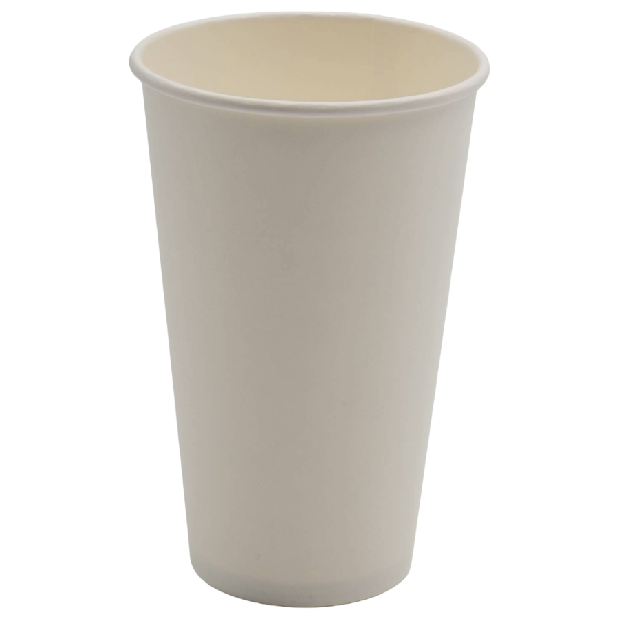 1000-pak Papkrus / Engangskrus til kolde drikke Hvid 473 ml | Adexa PCC16W