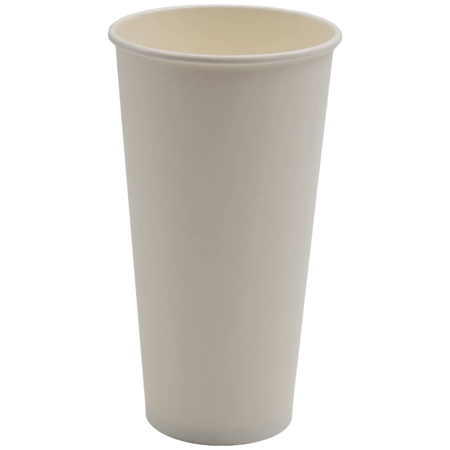 1000-pak Papkrus / Engangskrus til kolde drikke Hvid 591 ml | Adexa PCC20W