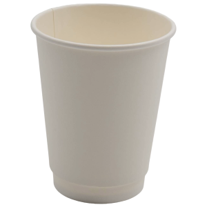 500-pak Papkrus / Engangskrus hvid 355 ml dobbeltvæg | Adexa PCDW12W
