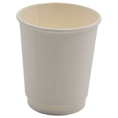 500-pak Papkrus / Engangskrus hvid 237 ml dobbeltvæg | Adexa PCDW8W