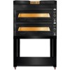 Premium pizzaovn til 2 pizzaer (12 x 35 cm), 16 kW, opadgående låge, sort front | Adexa PEF105702SEB