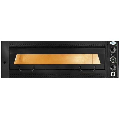 Premium pizzaovn til 6 x 35 cm pizzaer, 8 kW, opadgående låge, sort front | Adexa PEF10570SEB