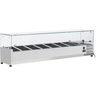 Kantinekøler/Kølerenne 1600mm 7xGN1/4 Dybde 330mm | Adexa PT16