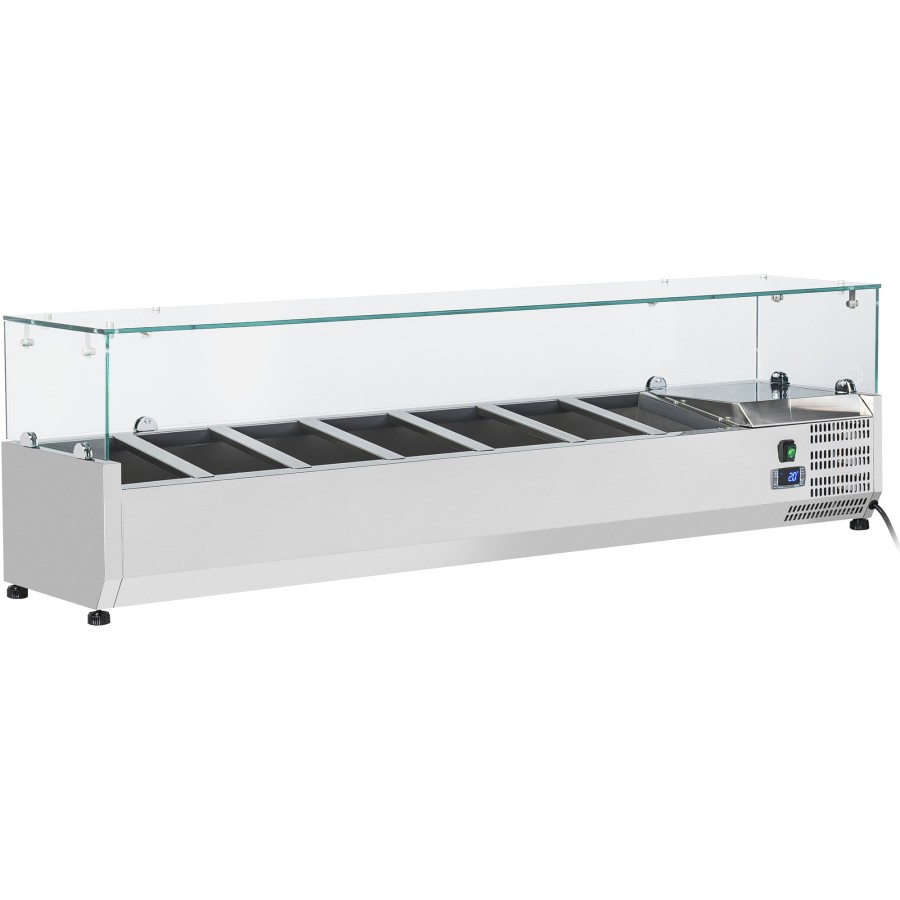 Kantinekøler/Kølerenne 1600mm 7xGN1/4 Dybde 330mm | Adexa PT16