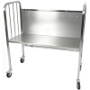 Tallerkenvogn med afskærmning, medium, rustfrit stål, 1112 x 540 x 1100 mm | Adexa PTTHS01FL