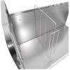 Tallerkenvogn med afskærmning, medium, rustfrit stål, 1112 x 540 x 1100 mm | Adexa PTTHS01FL