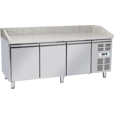 Pizzakølebord med granitbordplade 3 døre Dybde 800mm | Adexa PZ36