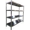 Rustfri Reol Runde ben 4 hylder 1500x500x1550mm | Adexa QHRS1505