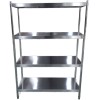 Rustfri Reol Runde ben 4 hylder 1500x500x1550mm | Adexa QHRS1505