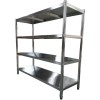Rustfri Reol Runde ben 4 hylder 1500x500x1550mm | Adexa QHRS1505