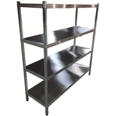 Rustfri Reol Runde ben 4 hylder 1500x500x1550mm | Adexa QHRS1505