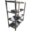 Rustfri Reol Firkantede ben 4 hylder 1500x500x1550mm | Adexa QHSS1505