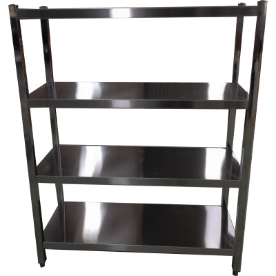 Rustfri Reol Firkantede ben 4 hylder 1500x500x1550mm | Adexa QHSS1505
