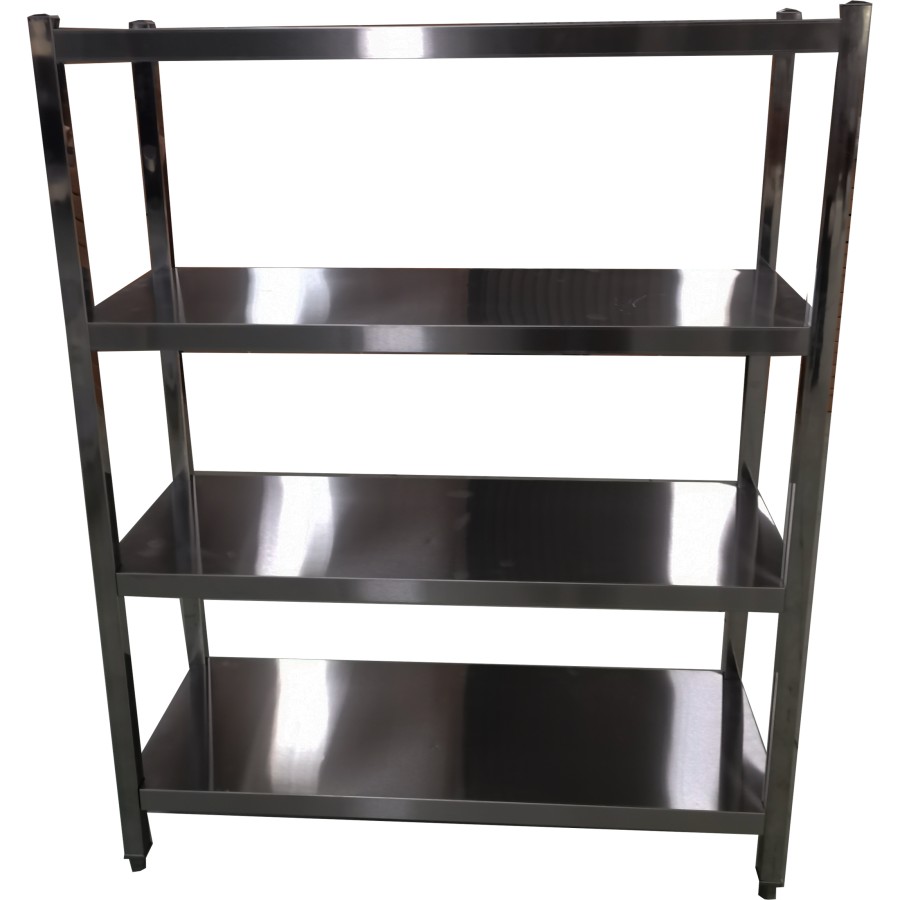Rustfri Reol Firkantede ben 4 hylder 1500x500x1550mm | Adexa QHSS1505