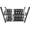 Rustfri Reol Firkantede ben 4 hylder med huller 1500x500x1550mm | Adexa QHSSP1505
