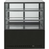 Kagemontre Lige front Sort 1000x700x1200mm 2 hylder LED-belysning | Adexa GN1000R2BLACK