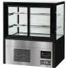 Kagemontre Lige front Sort 1000x700x1200mm 2 hylder LED-belysning | Adexa GN1000R2BLACK