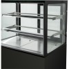 Kagemontre Lige front Sort 1000x700x1200mm 2 hylder LED-belysning | Adexa GN1000R2BLACK