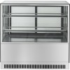 Kagemontre Rustfrit stål & sort 1000x700x1200mm 2 hylder LED-belysning | Adexa GN1000RF2