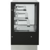 Kagemontre Rustfrit stål & sort 1800x730x1300mm 3 hylder LED-belysning | Adexa GN1800RF3
