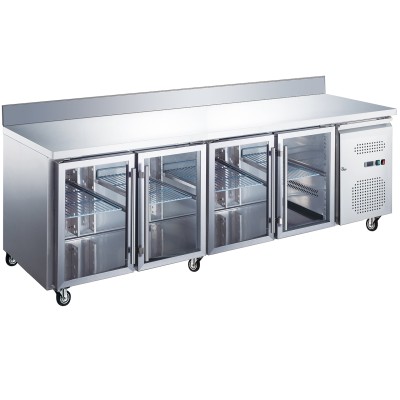 Kølebord/bar-Kølebord 4 glasdøre Dybde 700mm Kant | Adexa RG42VGLASS