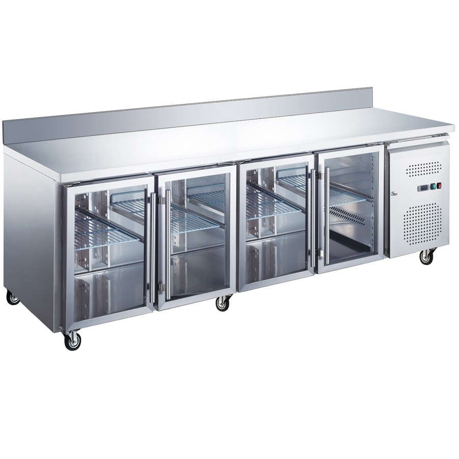 Kølebord/bar-Kølebord 4 glasdøre Dybde 700mm Kant | Adexa RG42VGLASS