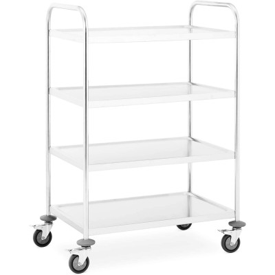 Serveringsvogn i rustfrit stål 5 niveauer 710x410x1070mm | Adexa RST4C