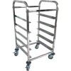 Skivekurvvogn i rustfrit stål 5 kurve 550x510x1000mm | Adexa RT5505