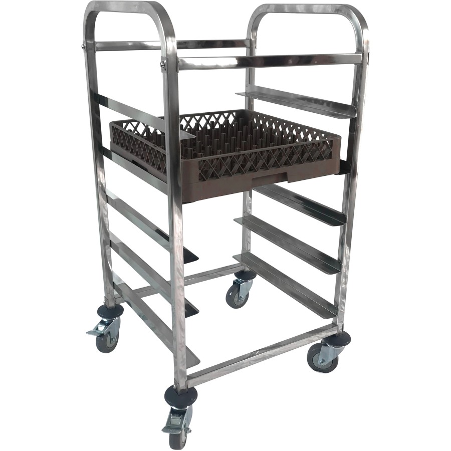 Skivekurvvogn i rustfrit stål 5 kurve 550x510x1000mm | Adexa RT5505