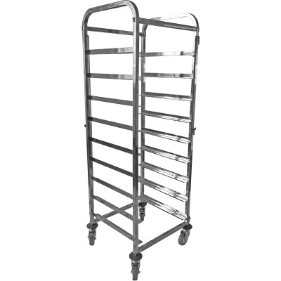 Skivekurvvogn i rustfrit stål 9 kurve 550x510x1700mm | Adexa RT5509