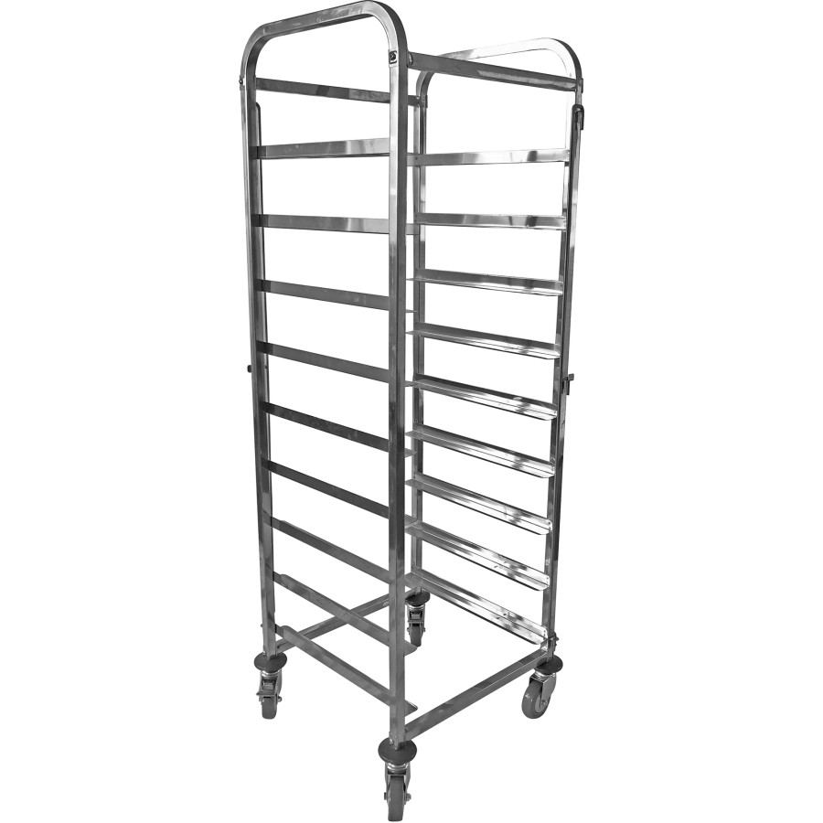 Skivekurvvogn i rustfrit stål 9 kurve 550x510x1700mm | Adexa RT5509
