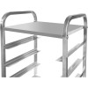 Commercial Dishwasher Basket Trolley med øverste hylde Rustfrit stål 9 niveauer 550x510x1700mm | Adexa RT5509T