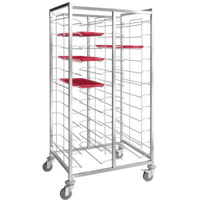 Bakkevogn og tallerkenvogn til frokostbakker og ovnbakker 2x12 niveauer Multi-bredde 200-380mm | Adexa RTFT12D