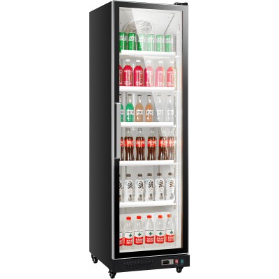 Flaskekøleskab 1 dør Sort 363 liter | Adexa SC380FC