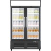 2-dørs Flaskekøleskab Sort 745 liter Topbelysning | Adexa SC760FA