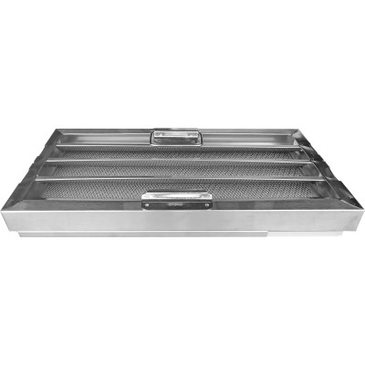Labyrintfilter/flammebeskyttelsesfilter med håndtag i rustfrit stål 500x250x40mm | Adexa SCF50254HG