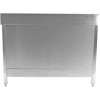 Arbejdsskab 2 skydedøre Rustfrit stål 1600x600x900mm kant | Adexa SCP16060B