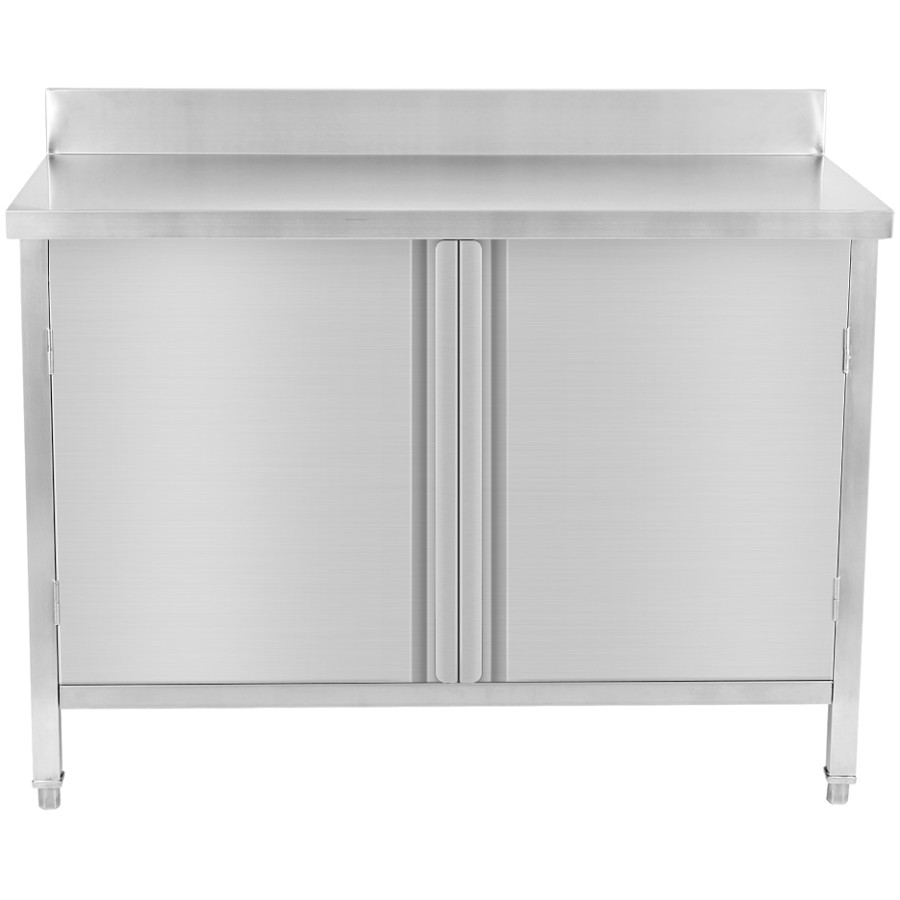 Arbejdsskab 2 svingdøre Rustfrit stål 1000x600x900mm Bagside | Adexa SCP10060BT