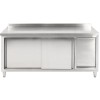 Arbejdsskab med affaldsspand i rustfrit stål 1800x600x900mm | Adexa SCP60180BRBR