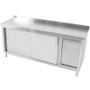 Arbejdsskab med affaldsspand i rustfrit stål 1800x600x900mm | Adexa SCP60180BRBR