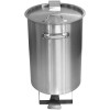 Affaldsspand med lås og pedal 55 liter 3 hjul Rustfrit stål | Adexa SDCP55