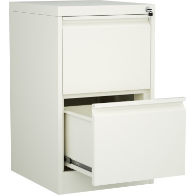 Skuffekommode / arkivskab i stål med 2 skuffer 460x620x720mm Hvid | Adexa SEDA2W