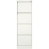 Skuffekommode / arkivskab i stål med 4 skuffer 460x620x1331mm Hvid | Adexa SEDA4W