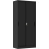 Opbevaringsskab / dokumentskab i stålplade 2 skydedøre 900x400x1800mm Lås 4 justerbare hylder Sort | Adexa SEFC11B