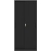 Opbevaringsskab / dokumentskab i stålplade 2 skydedøre 900x400x1800mm Lås 4 justerbare hylder Sort | Adexa SEFC11B