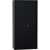 Opbevaringsskab / arkivskab i stålplade 2 døre 900x400x1800mm Lås 4 justerbare hylder Sort | Adexa SEFC1B