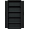 Opbevaringsskab / arkivskab i stålplade 2 døre 900x400x1800mm Lås 4 justerbare hylder Sort | Adexa SEFC1B